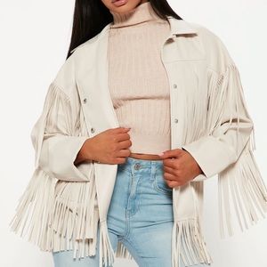 Fringe Jacket - Nude